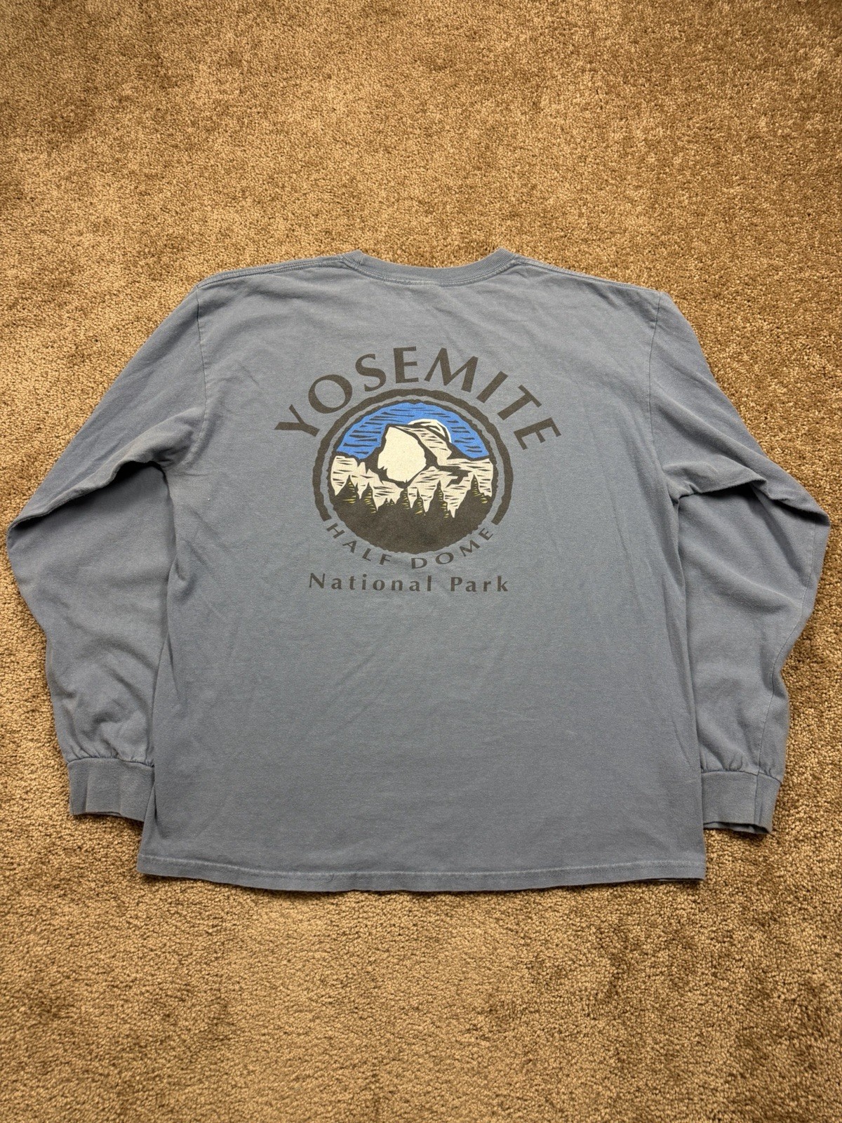 Vintage Yosemite Half Dome National Park Bear Long Sleeve T Shirt Adult Large