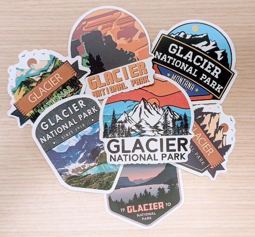Glacier 7 Set Sticker Decal 3″