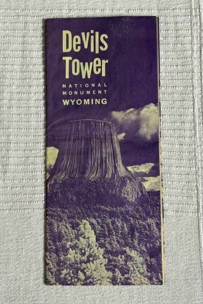 Devils Tower National Monument 1963 Brochure Wyoming Park Service NPS Vintage