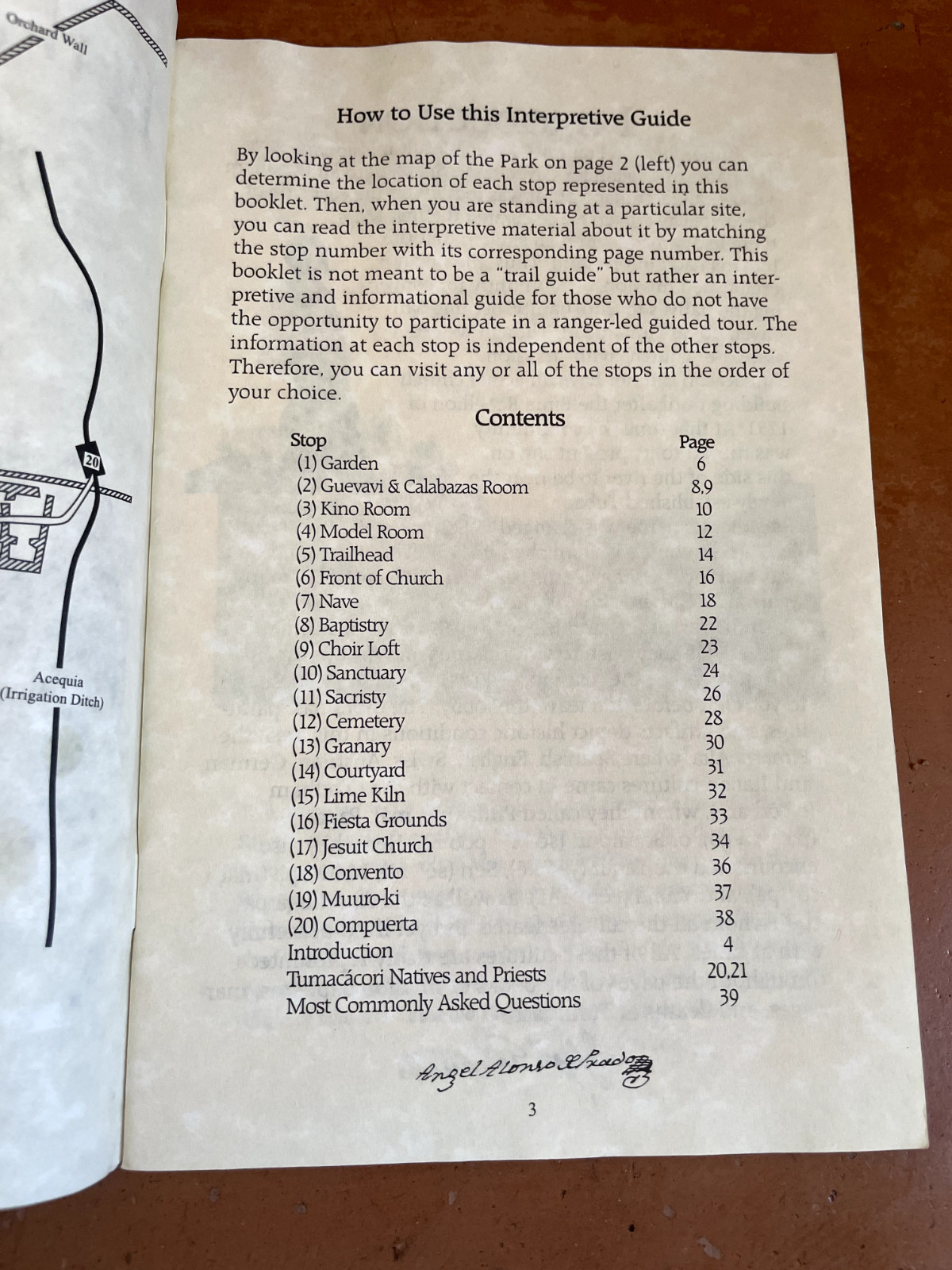 In the Footprints of the Past and Informational Guide to Tumacacori Park