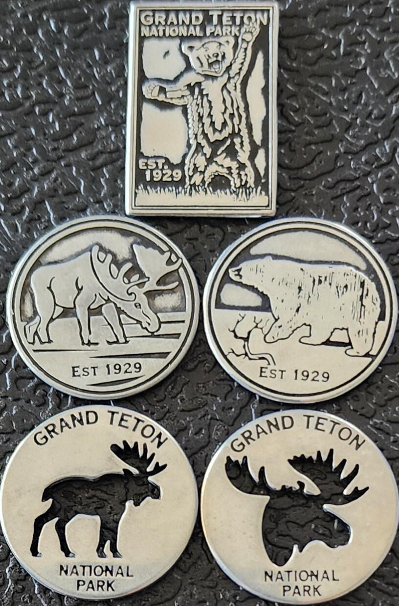 GRAND TETON NATIONAL PARK – 5 TOKEN SET – WYOMING