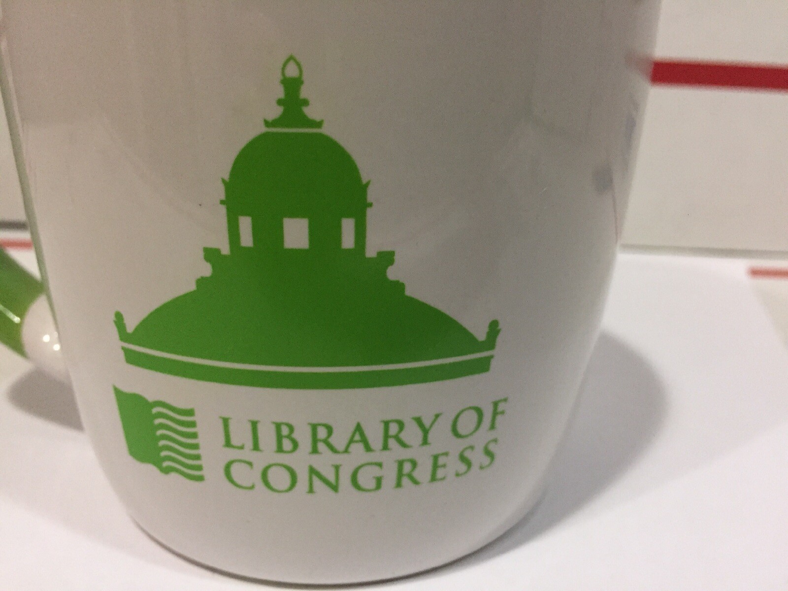 Library of Congress Books Shelves Ceramic Coffee Mug WISDOM LINGERS Tennyson