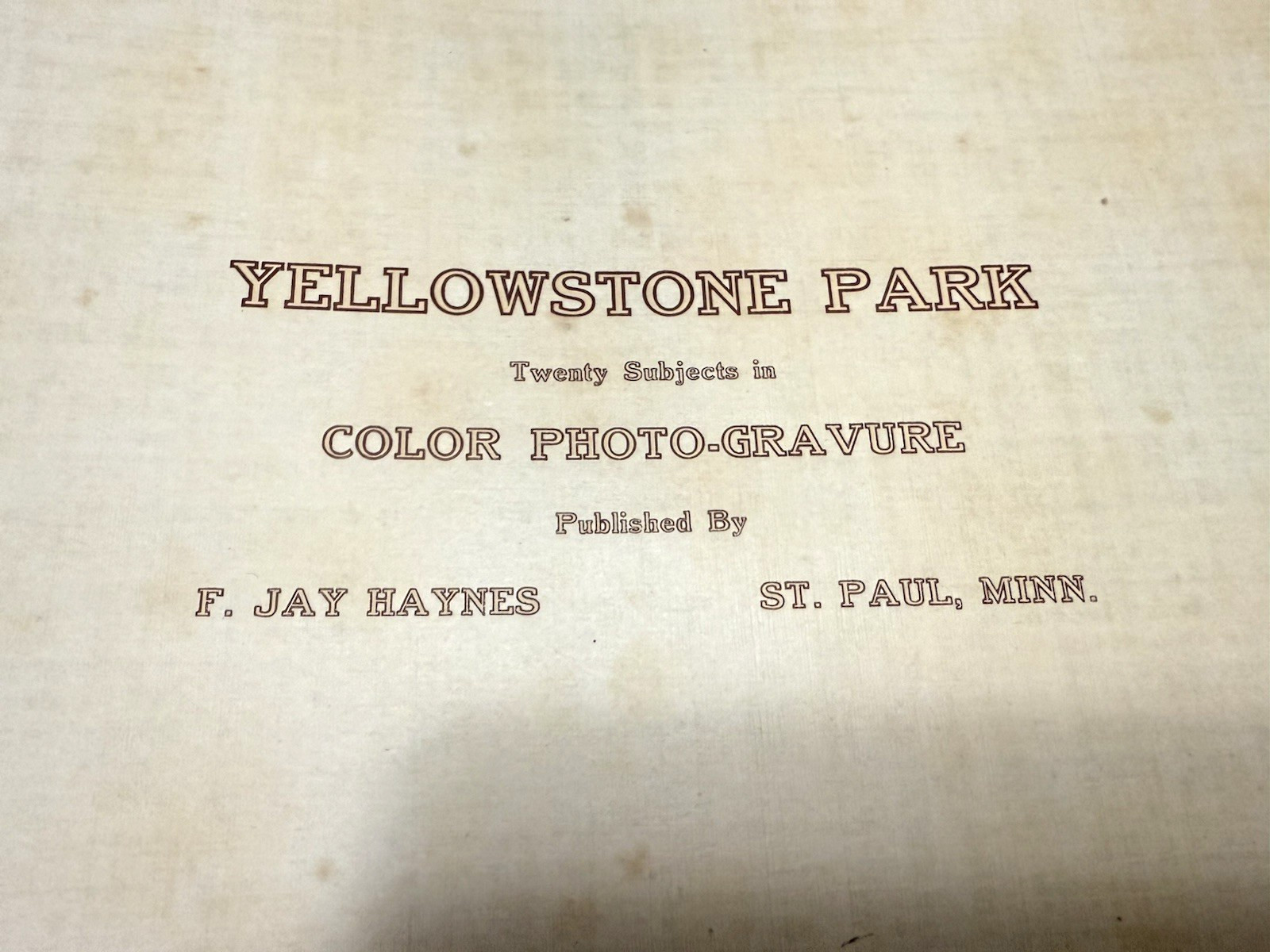 F. Jay Haynes Yellowstone Park 20 Color Photo-Gravure Prints Album 1900’s READ