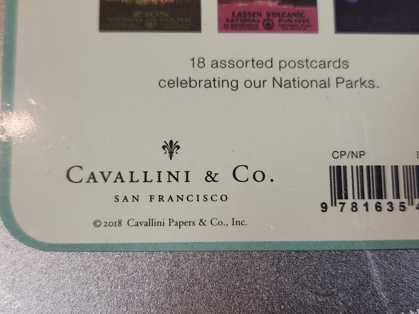 Cavallini Vintage NATIONAL PARKS Postcards Assorted 18 Count Keepsake Tin NIB