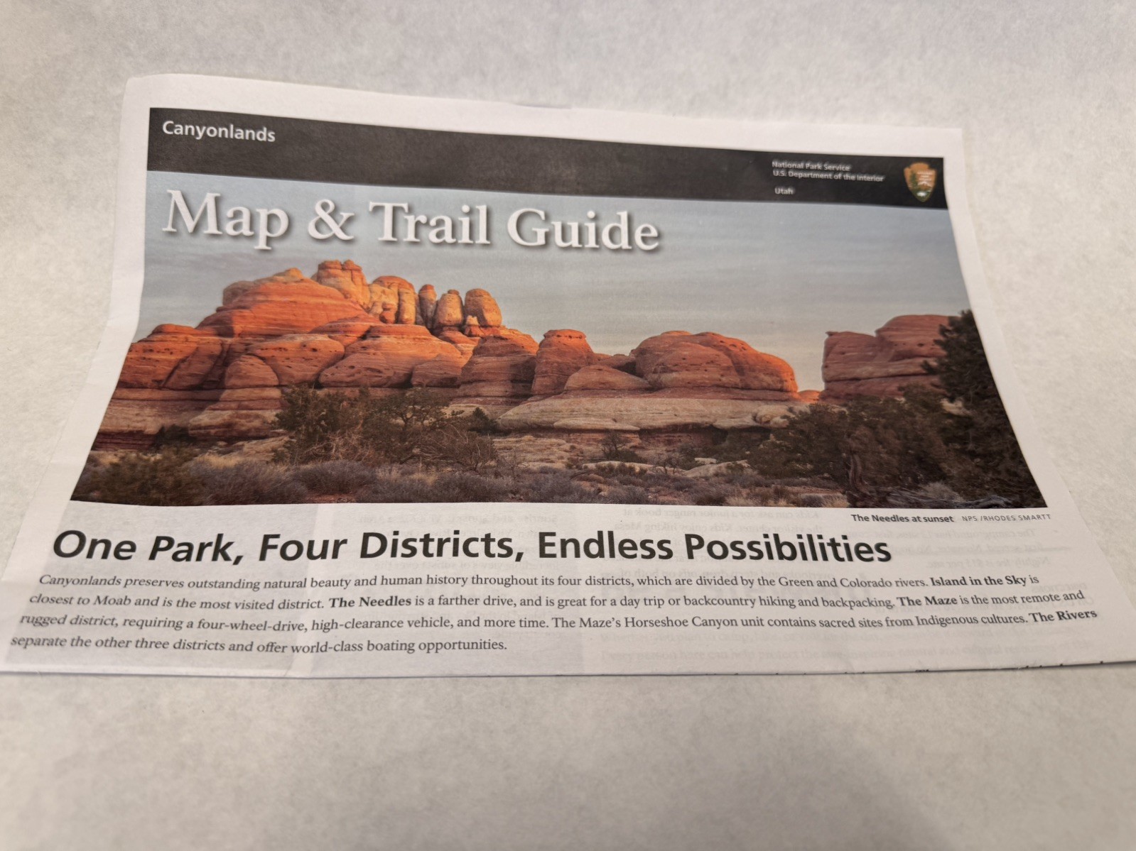 Canyonlands National Park Utah Unigrid Brochure Map, incl. Map and Trail Guide