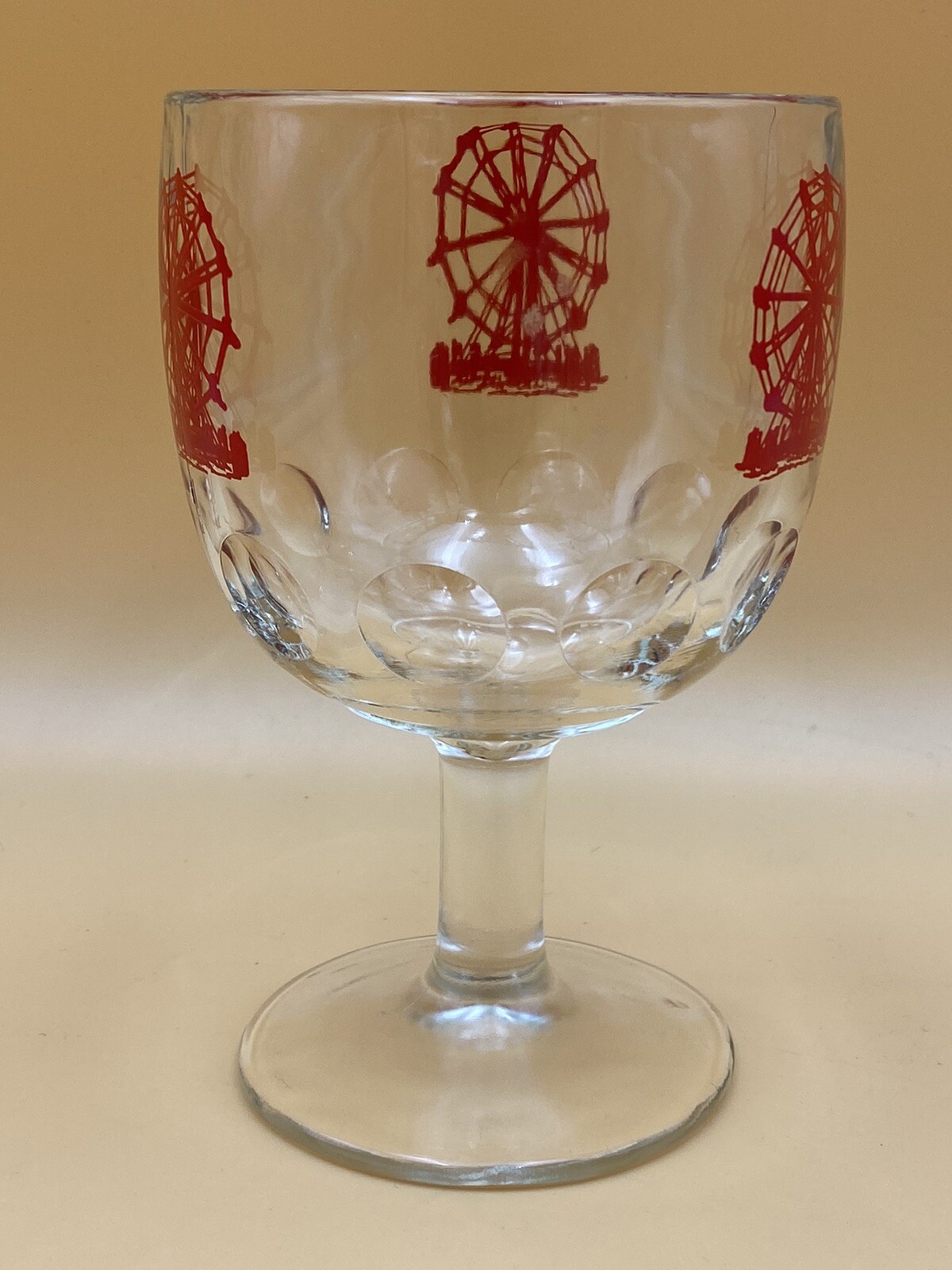 Vintage Carnival Ferris Wheel Souvenir Drink Glass/Chalice/Goblet