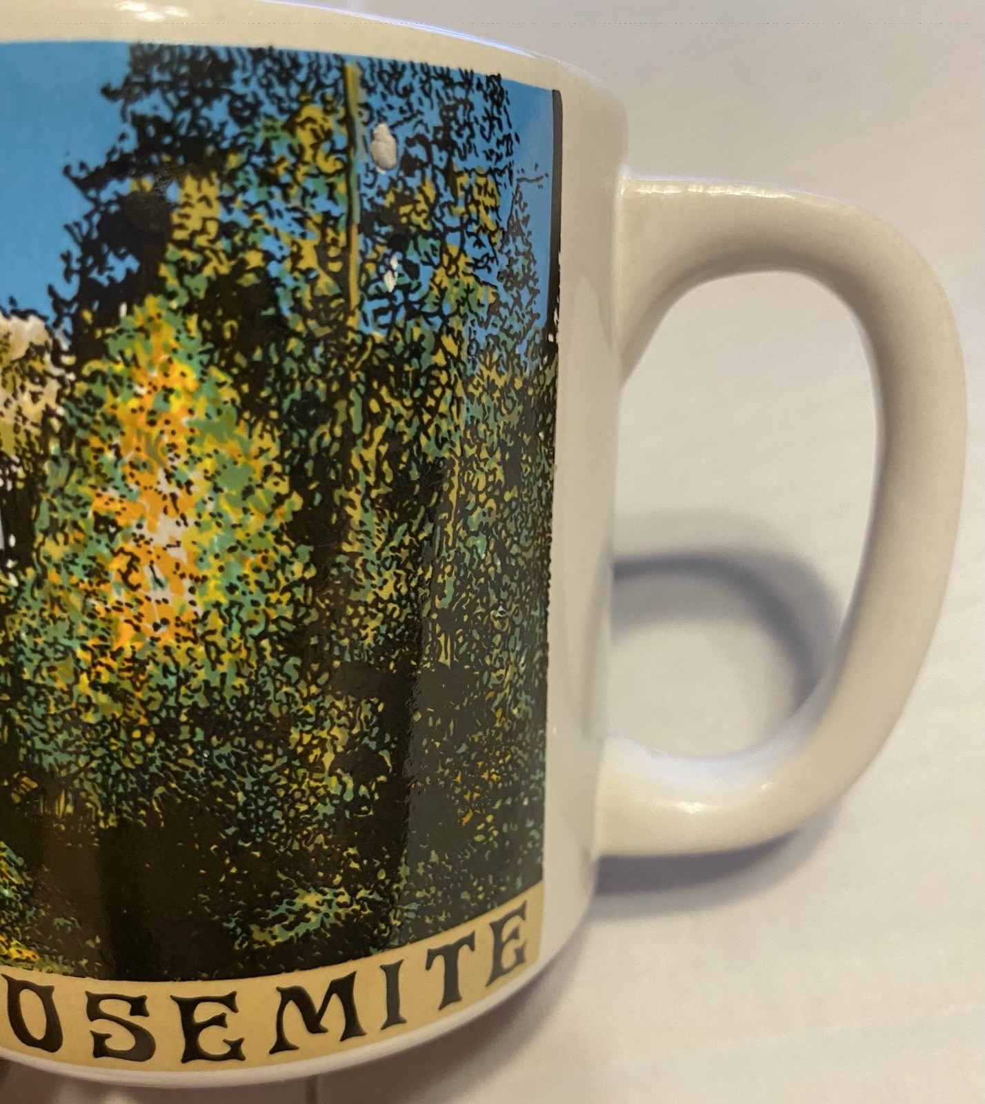 VTG Yosemite National Park California Waterfall Coffee Tea Cup Ceramic Mug 8oz
