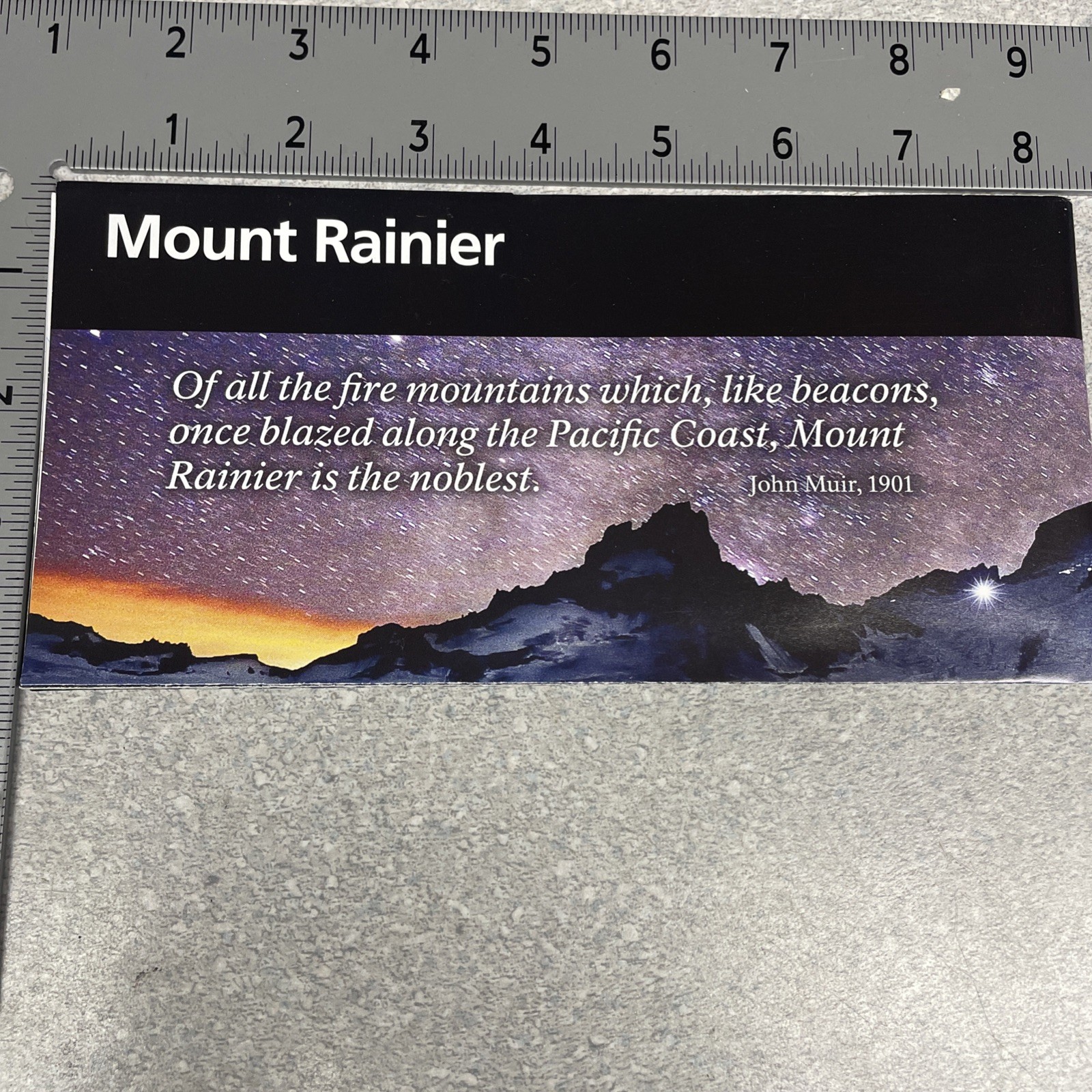 Mount Rainier National Park Gift Pack – Postcards / Decals / Brochure