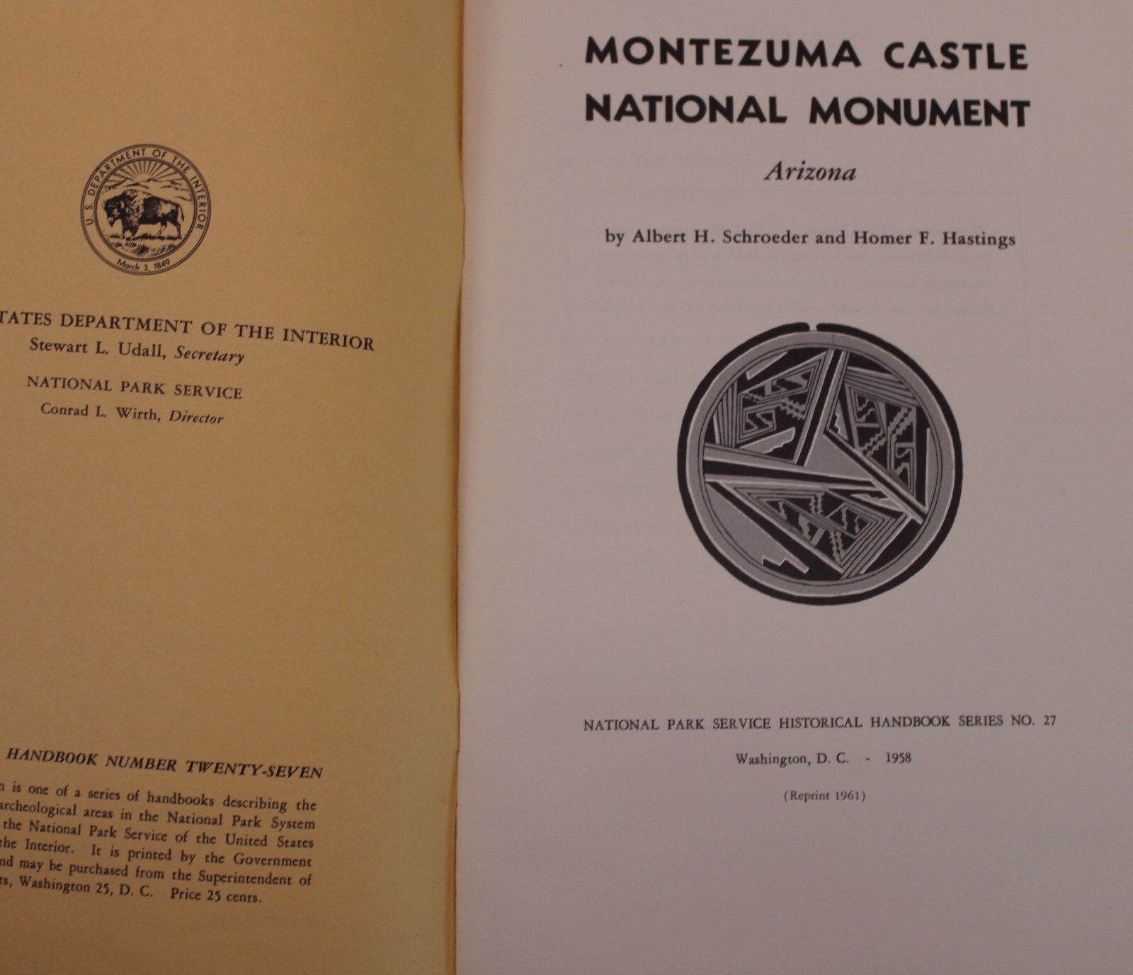 1961 National Park Montezuma Castle Handbook
