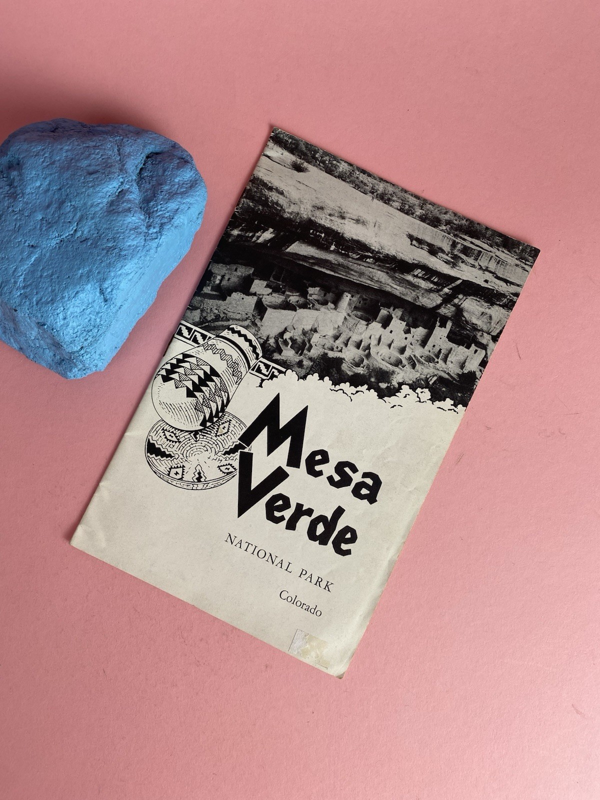 Vintage 1952 Mesa Verde National Park Colorado Guide Booklet Brochure Map