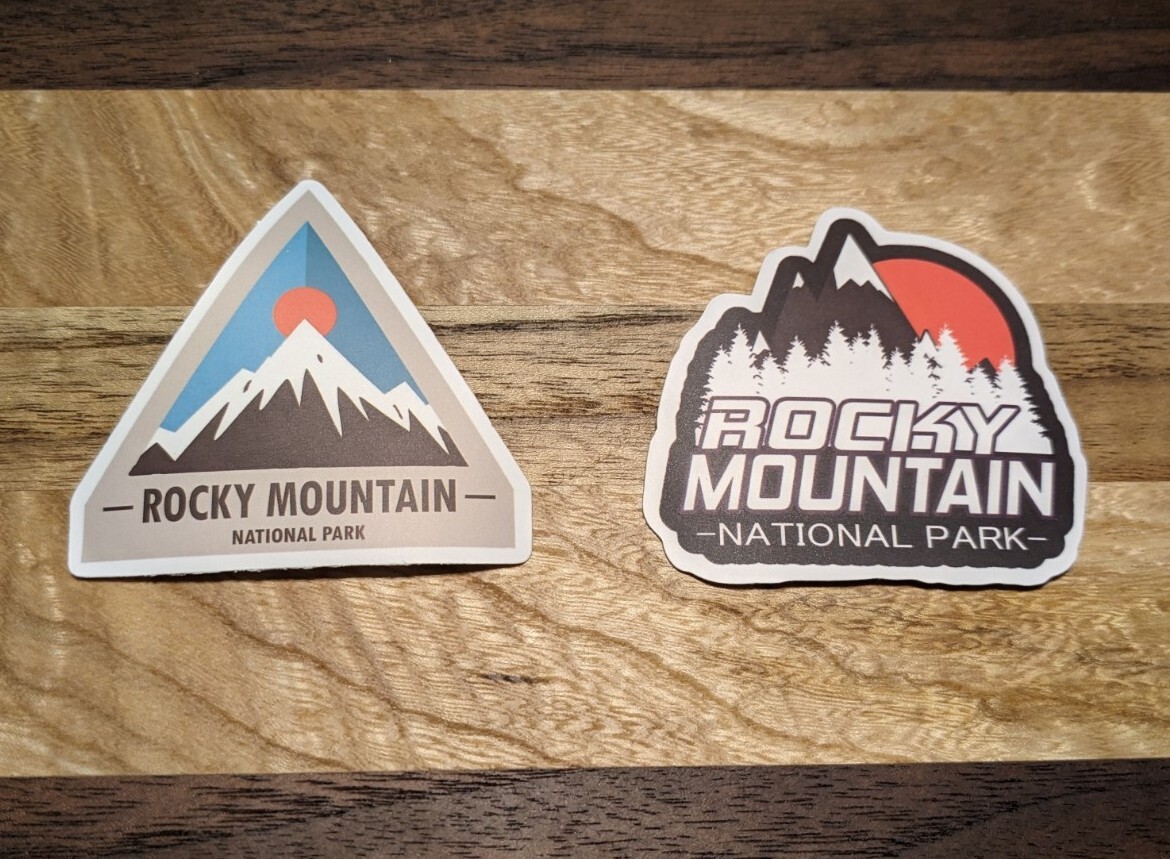 A set of Two (2) Rocky Mountain National Park Sticker Decal 3″