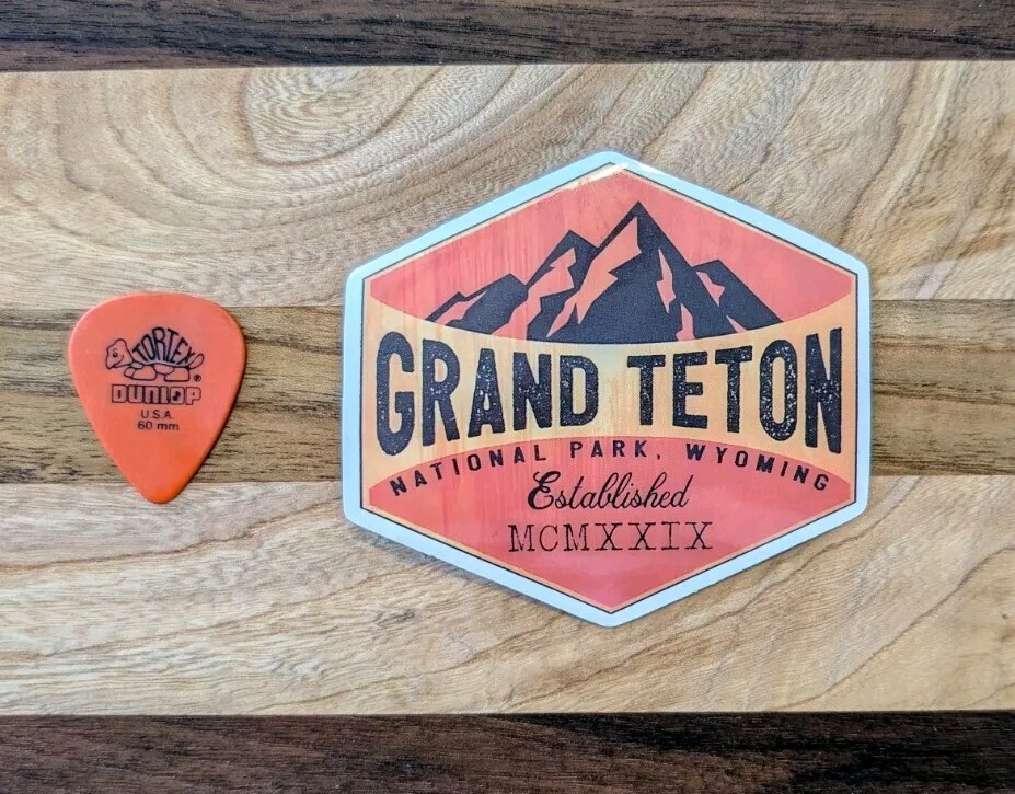 A Set Of Six (6) 3″ GRAND TETON National Park Sticker Decal
