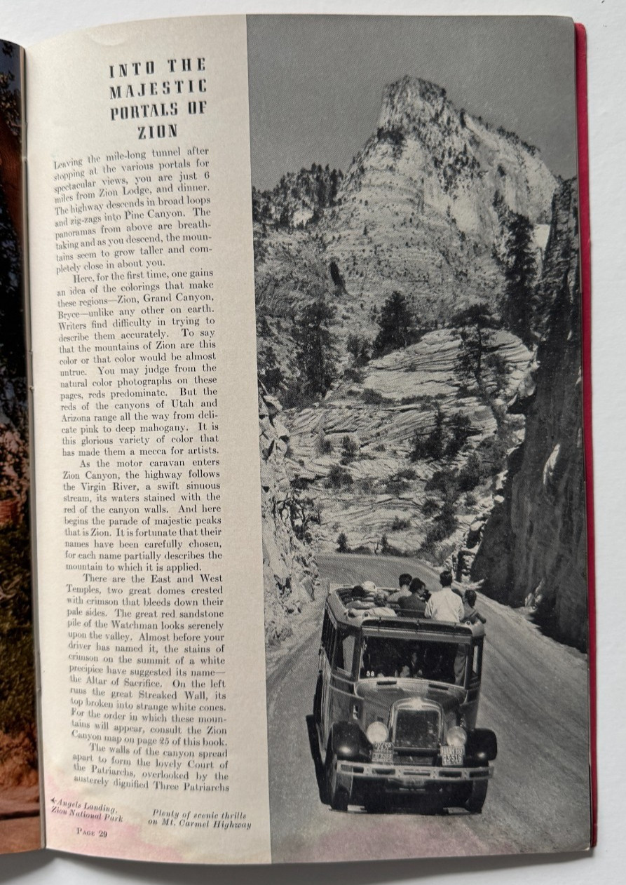 1940 Union Pacific Railroad Advertising Booklet Zion Bryce Grand Canyon Nat Park