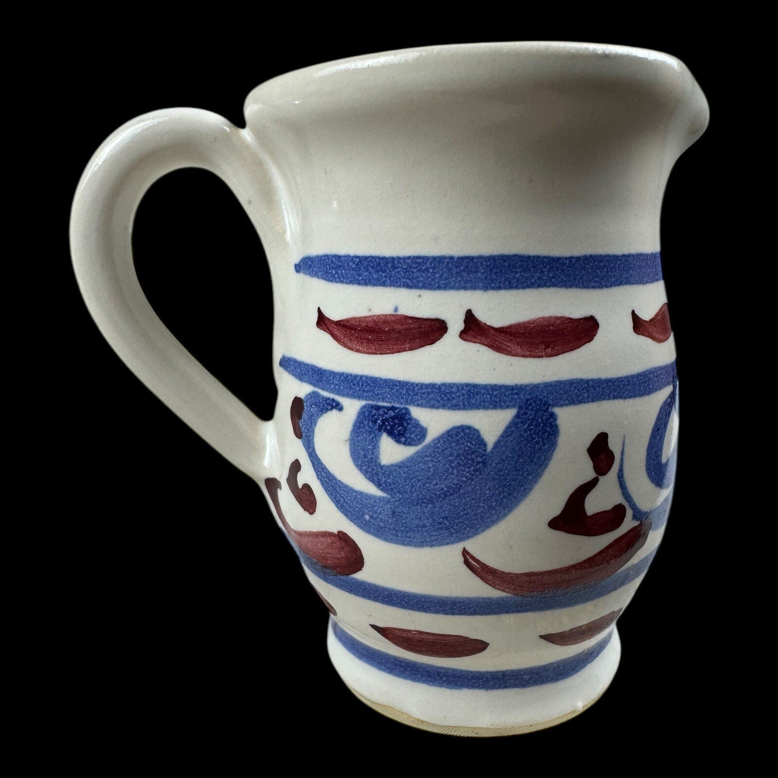 Vintage Eastern National Park Folk Pottery Pitcher Jamestown Collection Creamer