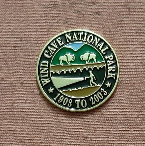 Wind Cave National Park 1903 2003 Centennial South Dakota Travel Souvenir Pin