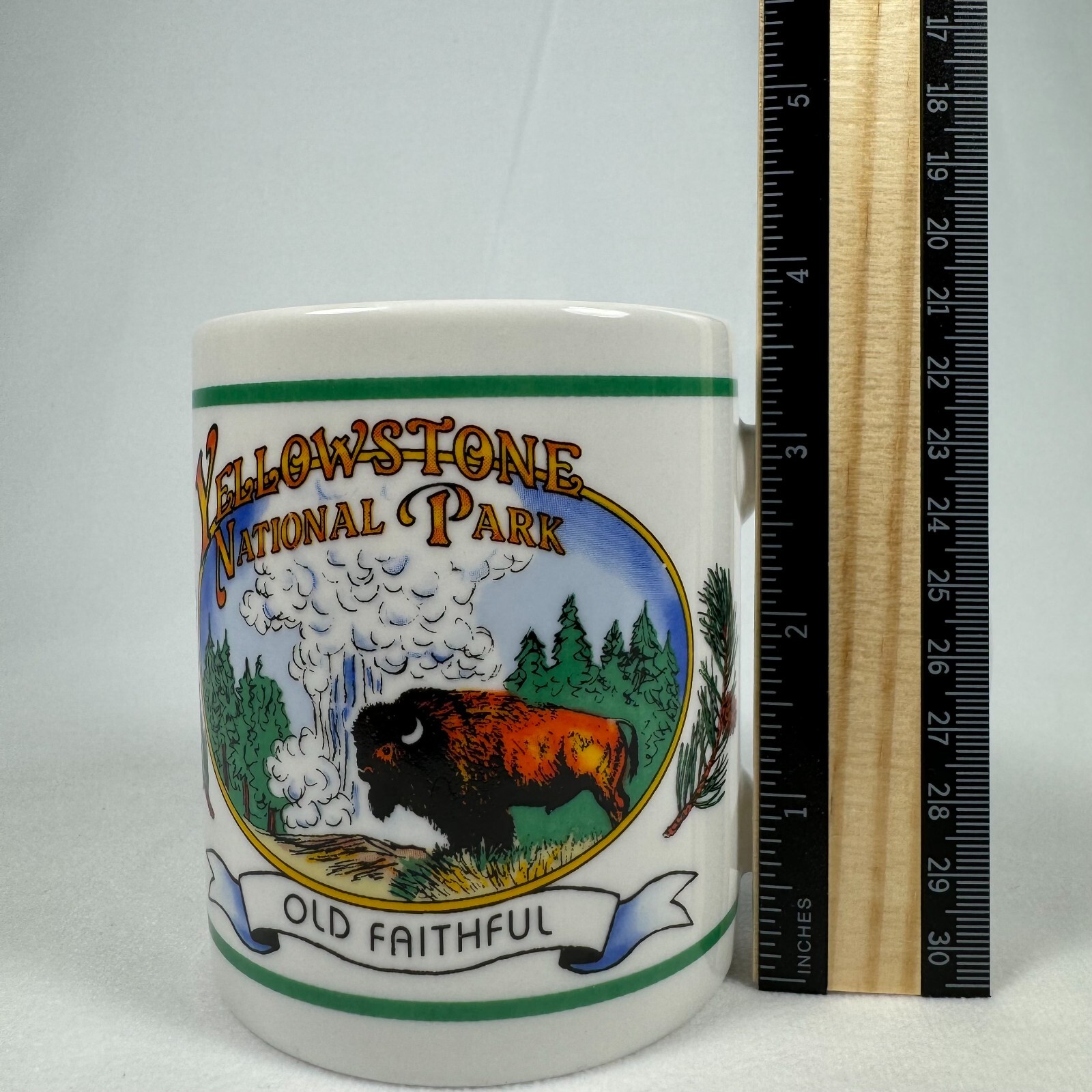 Yellowstone National Park Coffee Mug Old Faithful Lower Falls Buffalo Moose 8 oz
