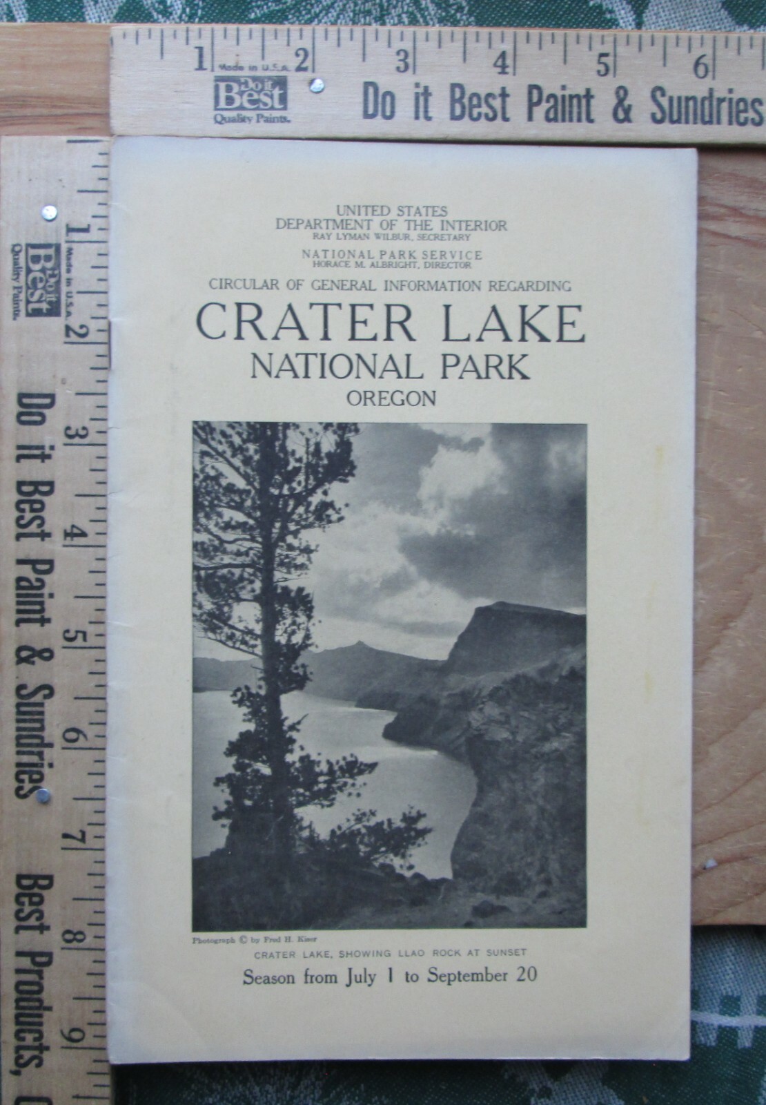 crater lake national park oregon travel guide maps 1930s booklet