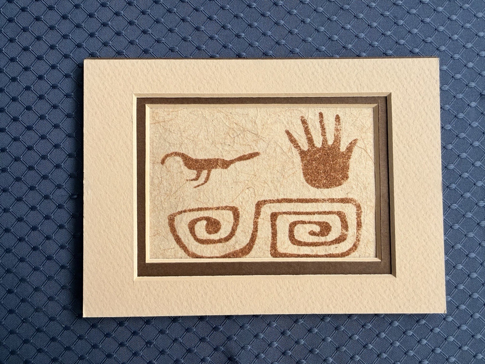 Mesa Verde Petroglyph Art Handcrafted Jute & Recycle Paper Natural Sands