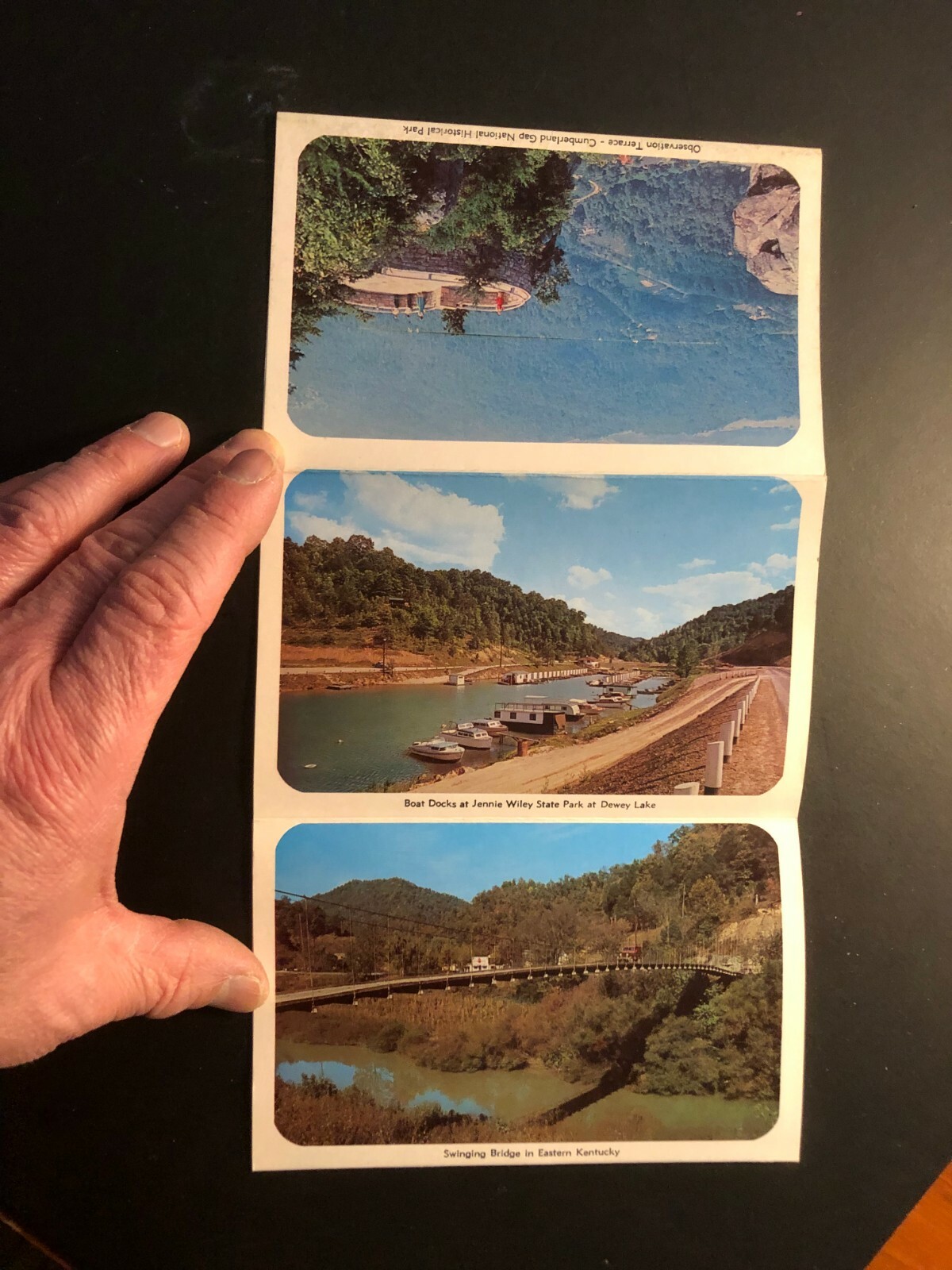 Old Vintage”Beautiful CUMBERLANDS PARK” Fold Out Views Posted 1966 Made in USA