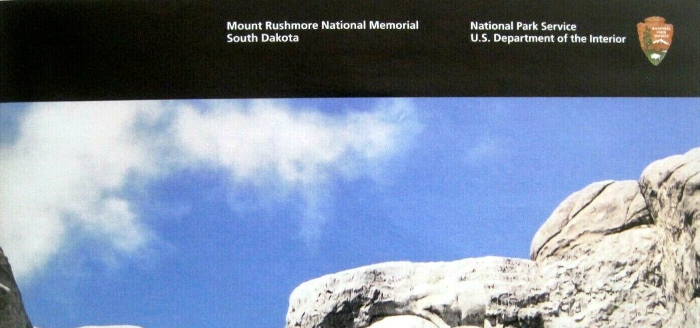 Mount Rushmore National Memorial SD National Park Service Unigrid Brochure Map