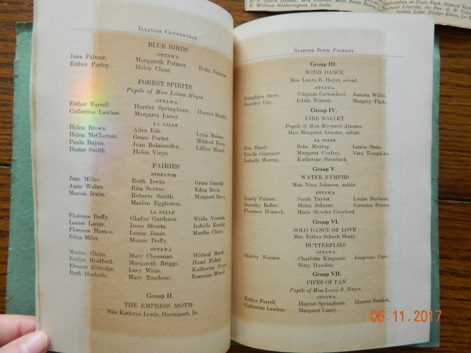 STARVED ROCK STATE PARK PAGEANT 1918 SOUVENIR EDITION PROGRAM RARE LASALLE CO IL