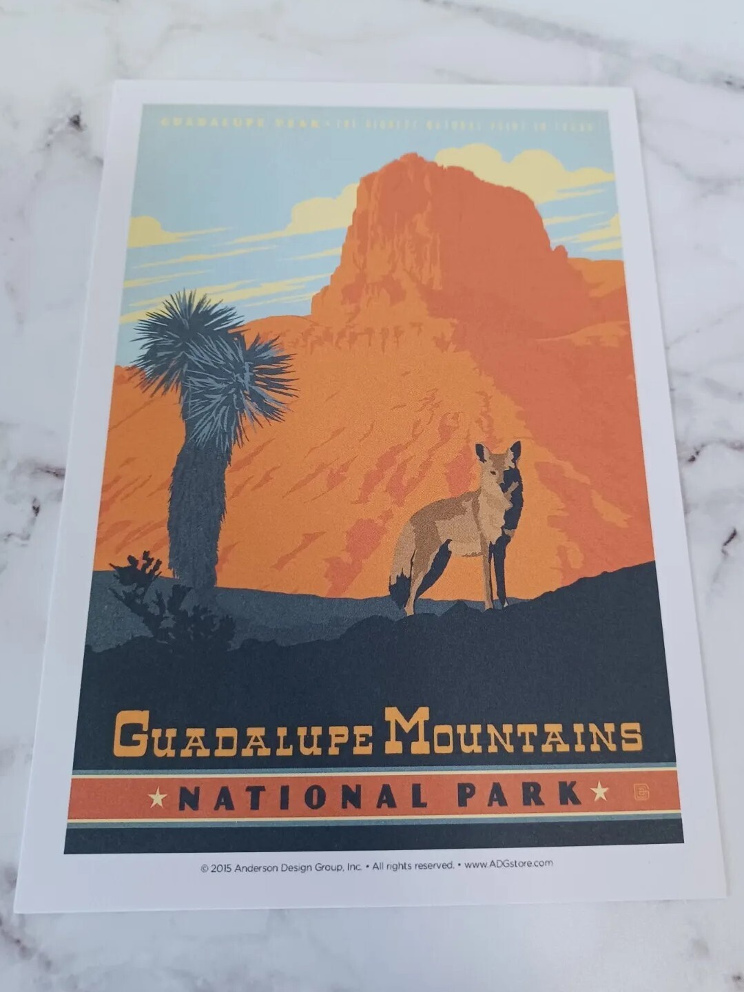 Guadelupe Mountains National Parks 100th Anniversary Illustrated Print Post Card