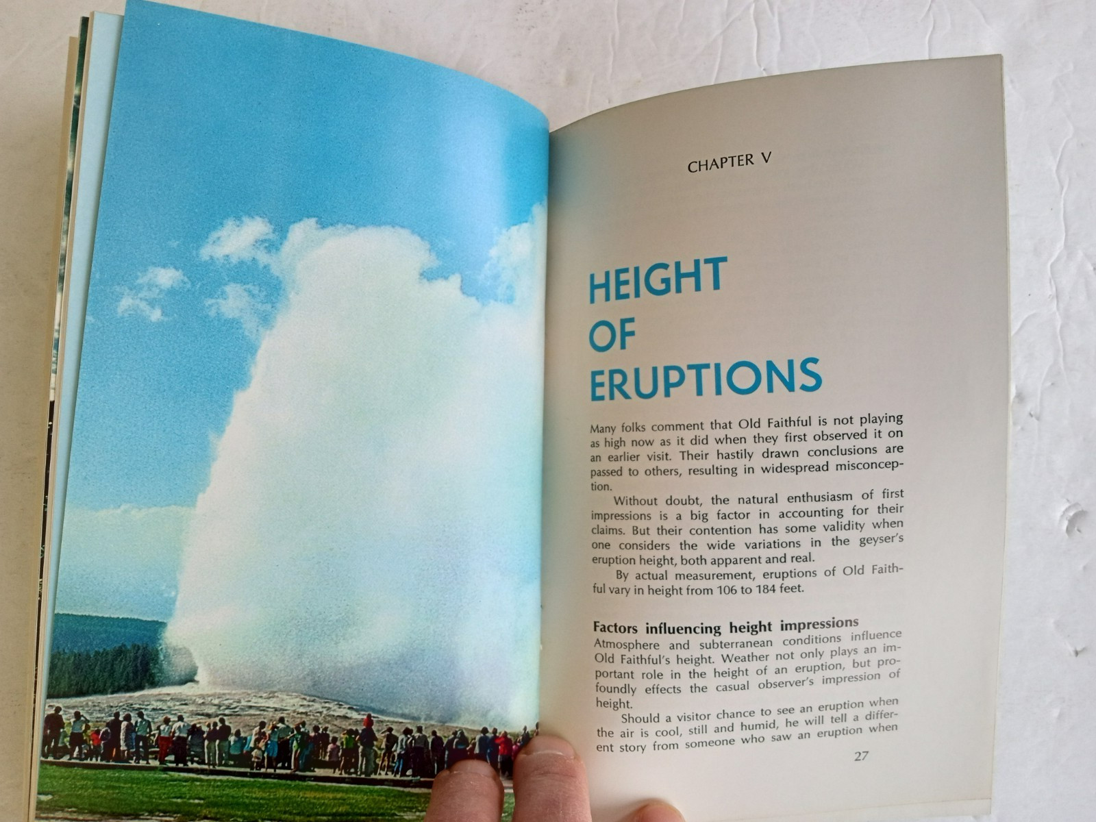 The STORY OF OLD FAITHFUL by George D. Marler 1969 Illustrated Booklet 50 pages