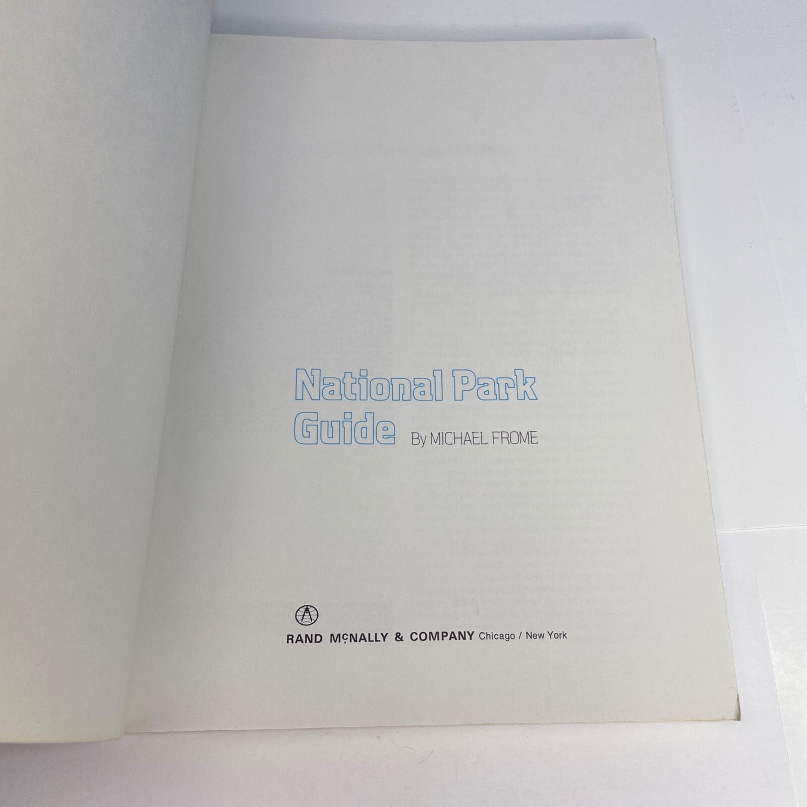 1983 National Park Guide Rand McNally 17th Edition Map Book Michael Frome PB