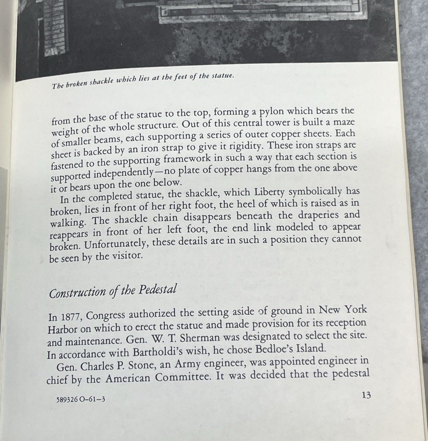 1961 Statue Of Liberty National Monument Historical Handbook No 11 Ntl Park Svc