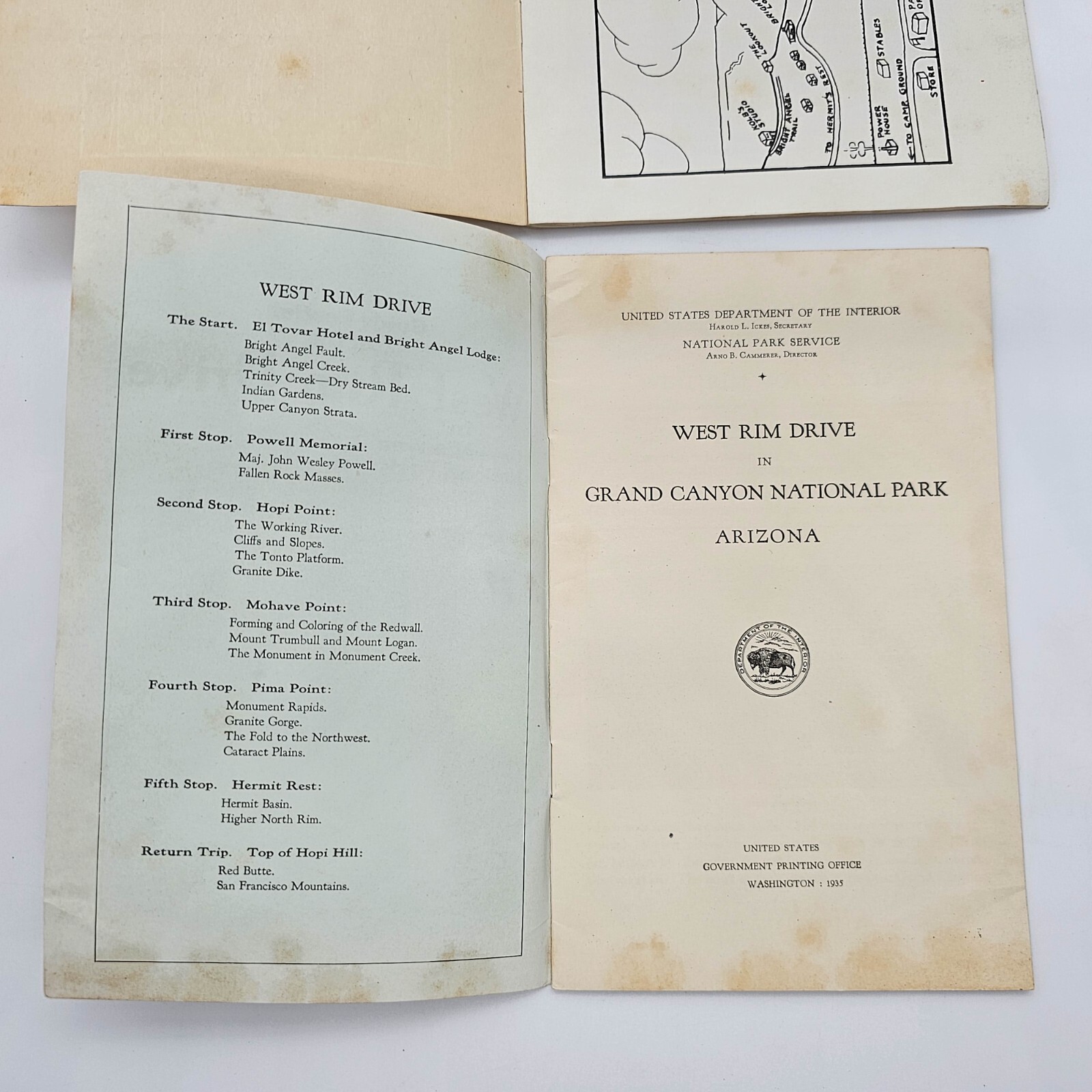 Grand Canyon 3 Booklets 1930s Golly What a Gully; West Rim Drive, Historic Photo