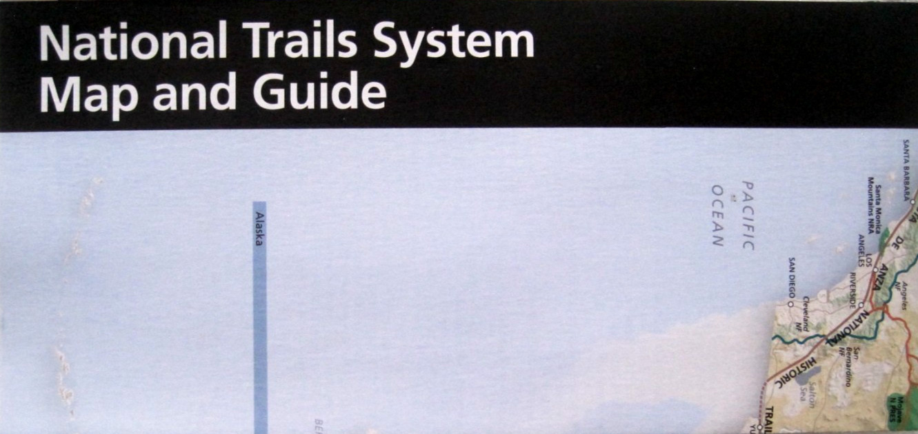 National Trails System Map And Guide National Park Service Unigrid Brochure Map