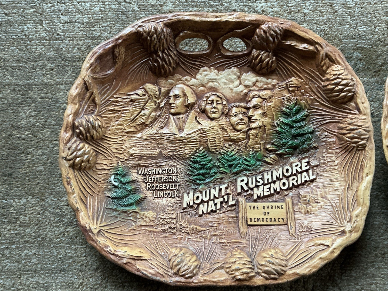 (8) Vintage Faux Wood Souvenir And Other Trays – TACO, Burwood, Silberne, Arrow