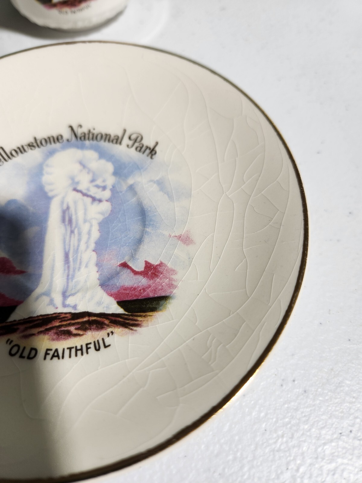 ENCO Views of America Series Yellowstone Nat’l Park Demitasse Cup 22K Gold Trim