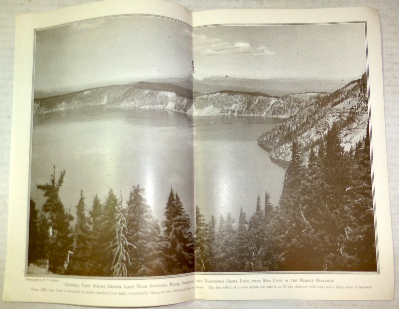 1920s Crater Lake National Park tourist brochure booklet, photos, Oregon