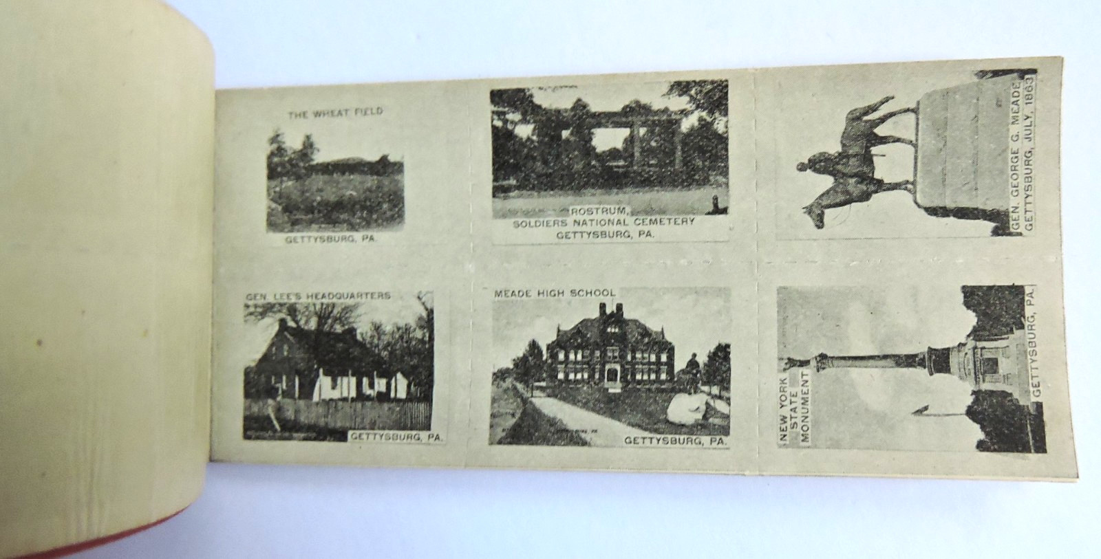 EX! Vtg Gettysburg PA Photo Stamps Series A & B – Early 1900’s EX! Complete