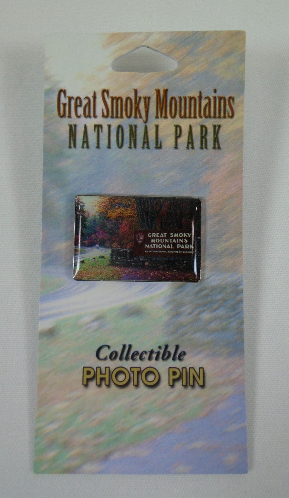 Great Smoky Mountains National Park Welcome Sign Photo Lapel Pin