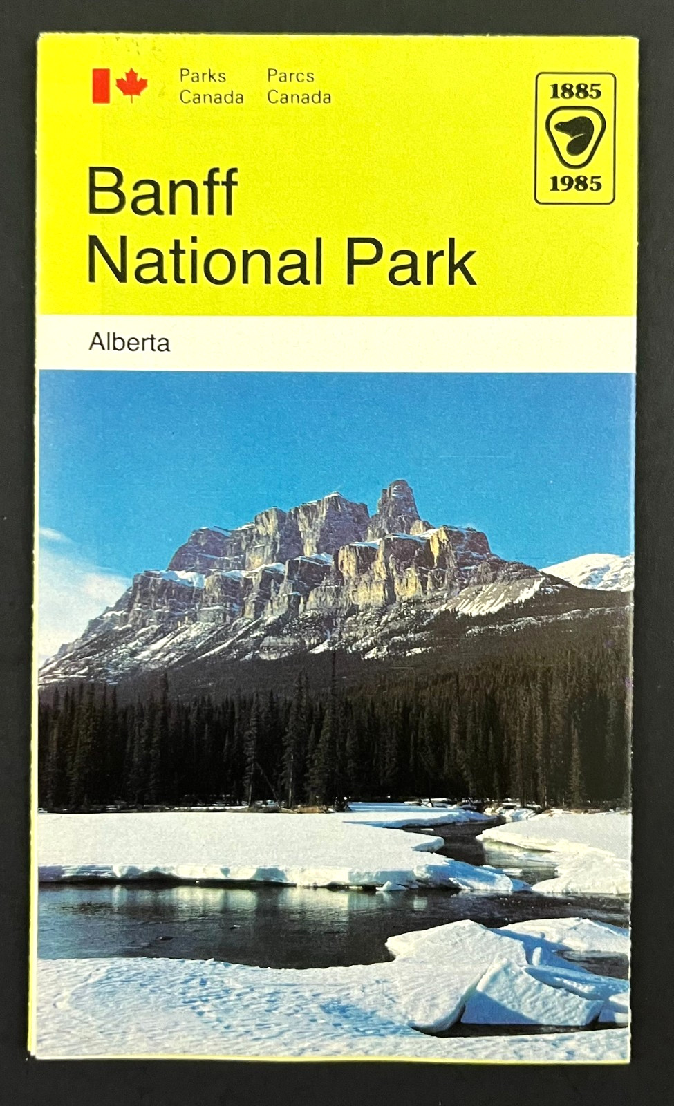 1985 Banff Alberta Canada National Park English French Guide VTG Travel Brochure