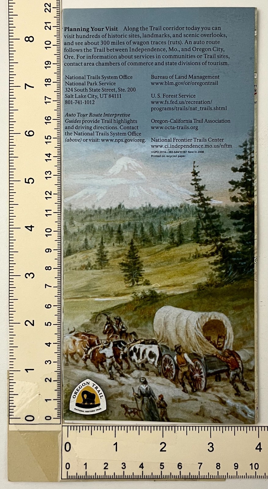 2014 Missouri To Oregon National Historic Trail US Land Bureau Travel Brochure