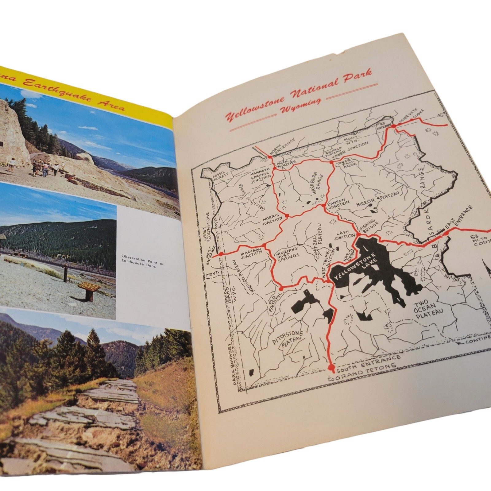 Vtg 60’s Yellowstone National Park Souvenir Photo Book Plastichrome Wyoming Mtns