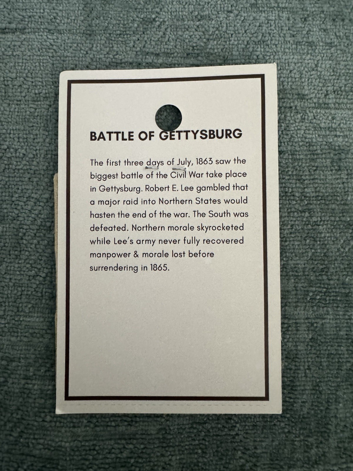 NEW Gettysburg National Military Park Embroidered Collectible Patch