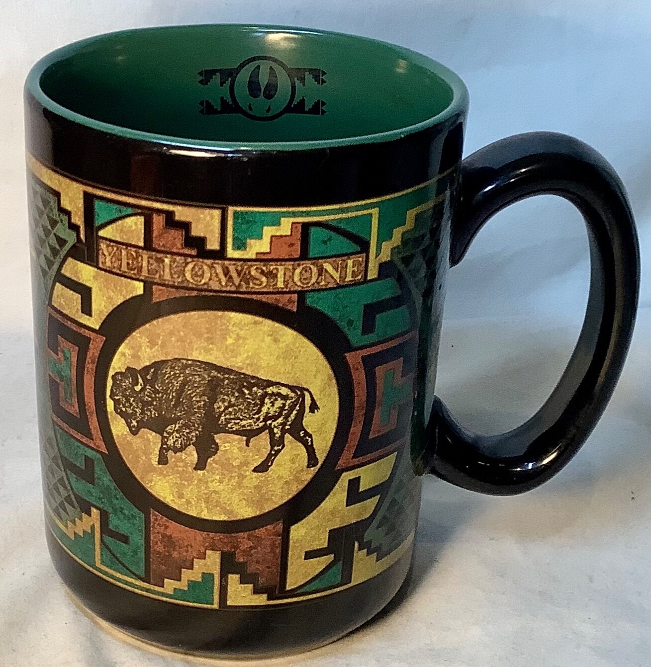 Vintage Yellowstone National Park Mug Buffalo 16 Oz.