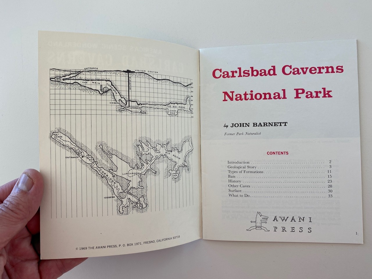 Lot of 3 Vtg 1960s / 1970s Carlsbad Caverns National Park Books New Mexico NICE!
