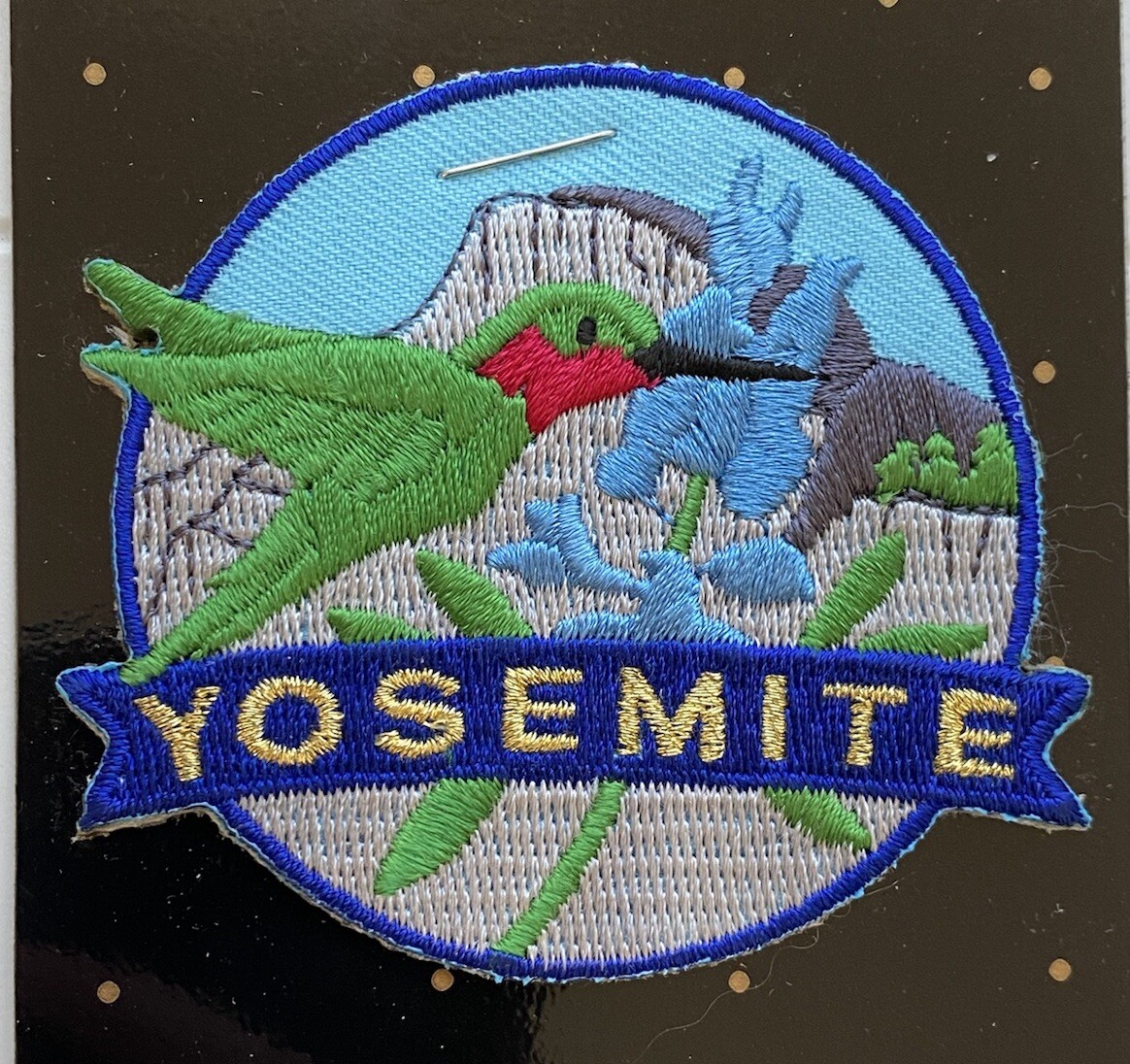 NIP Yosemite National Park Hummingbird Half Dome Souvenir Iron-on Patch Badge