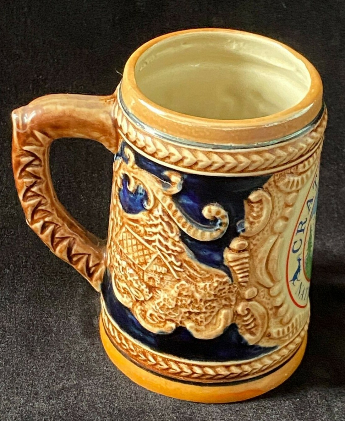 Vintage Crater Lake National Park Lusterware Stein Made in Japan