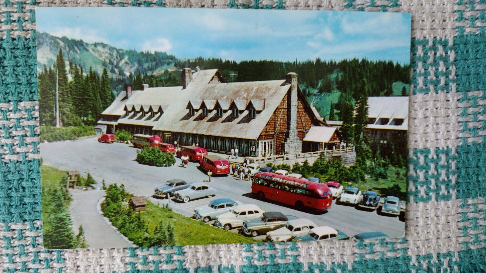 POST CARD MT.RAINIER NATIONAL PARK PARADISE INN WASHINGTON
