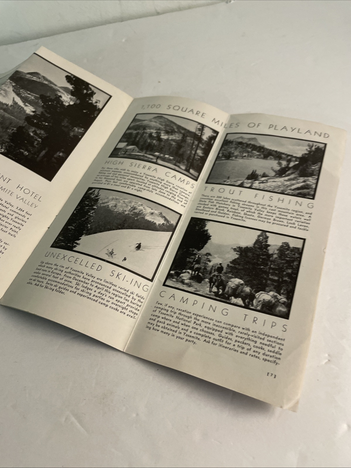 1930’s Yosemite and its Big Trees Park CA Brochure Travel Pamphlet