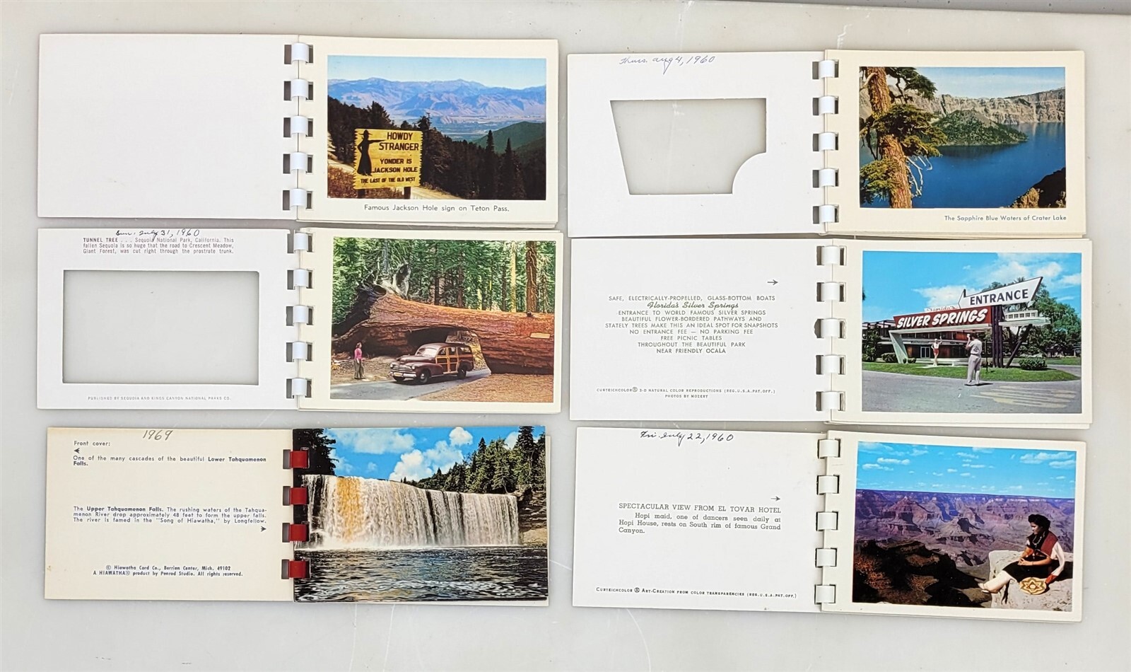 14 – 1960’s National Parks Souvenir State Photo Booklets 2-3/4″ x 4″ ~ T376