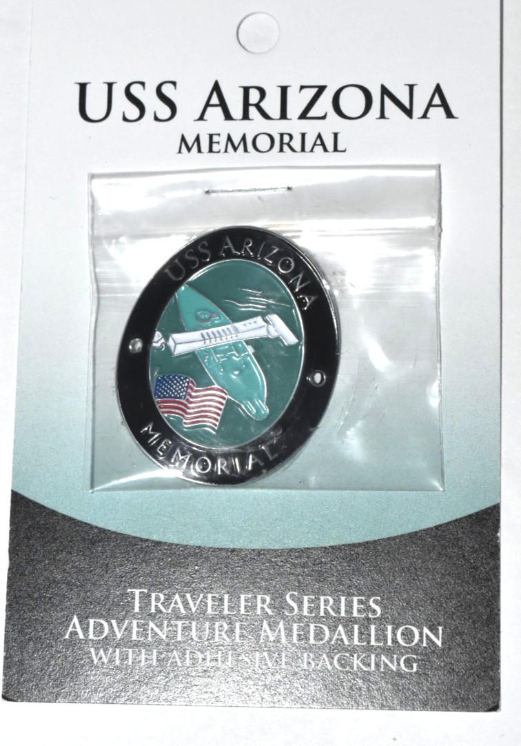 NPS “USS ARIZONA Memorial,” Hiking Stick (1.25″ x 1.50″ Oval) New on Orig Card