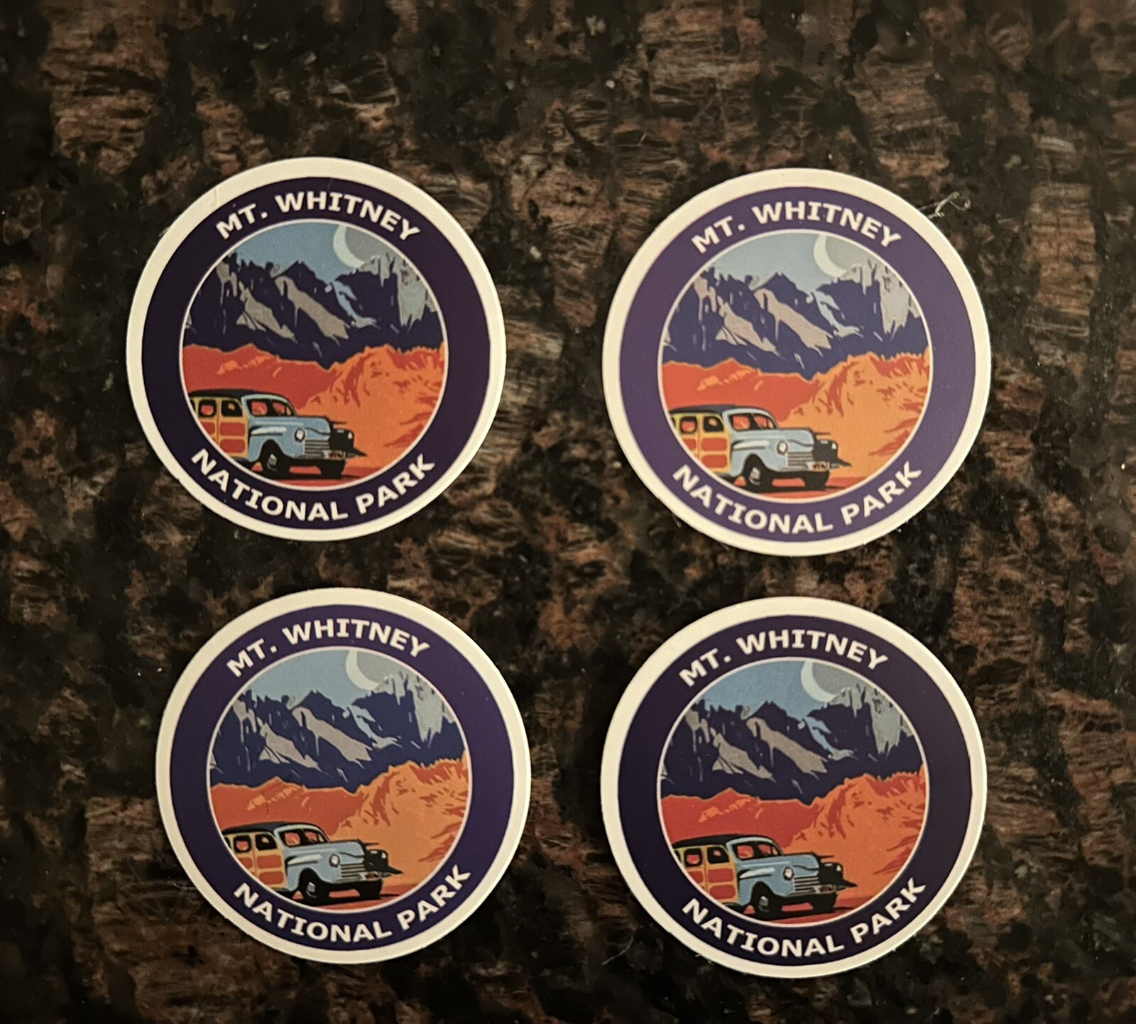 Set Of 4 Mt. Whitney National Park Stickers