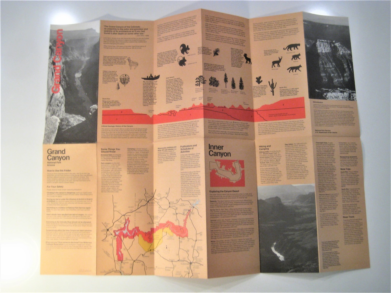 Vintage Grand Canyon National Park Brochure Pamphlet & Flyers, FREE SHIPPING